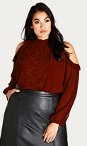 Thumbnail for your product : City Chic Boho Frill Top