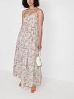 Thumbnail for your product : BERNADETTE Jules Pleated Floral Maxi Dress