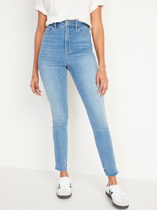 Extra High-Waisted Ripped Baggy Wide-Leg Non-Stretch Jeans for