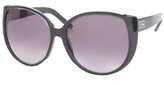 Thumbnail for your product : Chloé black and clear plastic rounded sunglasses