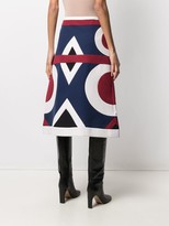 Thumbnail for your product : Ports 1961 panelled A-line skirt