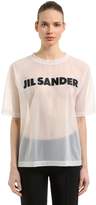 Jil Sander T-Shirt Oversize En Nylon Transparent Logo Imprimé