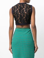 Thumbnail for your product : Dolce & Gabbana Pre-Owned Cropped Lace Panel Top