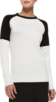 Thumbnail for your product : Haute Hippie Colorblock Embellished-Collar Sweater