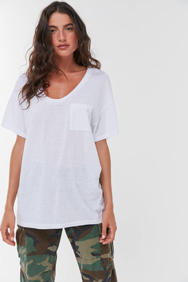 Truly Madly Deeply Scoop Neck Pocket Tunic Tee