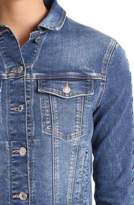 Mavi Jeans Katy Lace-Up Sleeve Denim Jacket