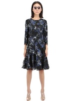 Thumbnail for your product : Erdem Silk Lace On Printed Silk Crepe Dress