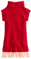 Thumbnail for your product : J.Crew Girls' silk ruffle sweater-dress