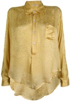 Thumbnail for your product : Mes Demoiselles Diane Yellow Sheer Blouse