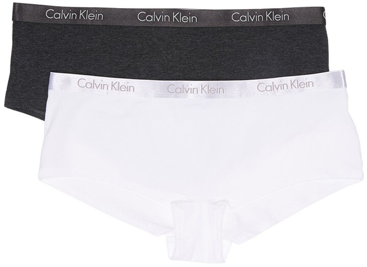 Calvin Klein Logo Boyshorts - Pack of 2 - ShopStyle Panties
