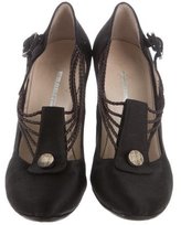Thumbnail for your product : Nicholas Kirkwood Satin Round-Toe Pumps