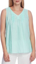 Thumbnail for your product : Vince Camuto Pintuck Sleeveless Linen Top