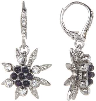 Jenny Packham Glass Crystal Embellished with Cluster Bead Drop Earrings