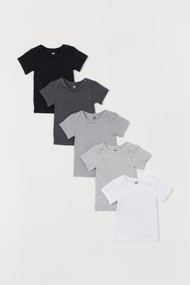 H&M 5-pack Cotton T-shirts - Black