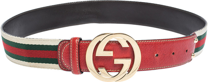 canvas gucci belt men