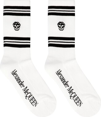 Alexander McQueen Logo Skull Crew Socks