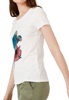 Thumbnail for your product : Hallhuber Sequined parrot print T-shirt