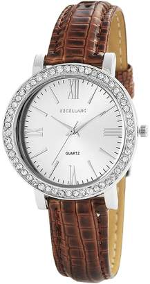Excellanc 195622600013 - Women's Wristwatch, diversi materiali, color:Brown
