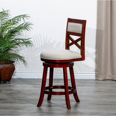 Lark Manor Counter Height Stool With Swivel And Fabric Seat - Long-lasting Comfort Finished Cozy
