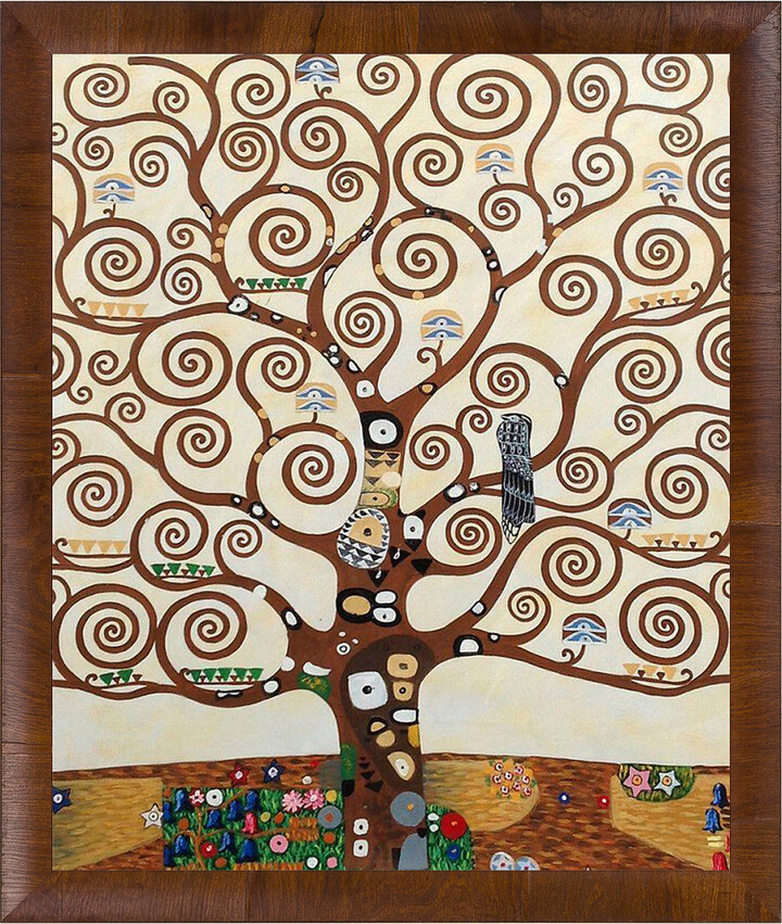 Overstock Art Tree Of Life Framed Oil Reproduction Of An Original Painting By Gustav Klimt