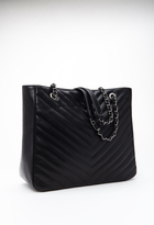 Thumbnail for your product : Forever 21 FOREVER 21+ Quilted Chevron Tote
