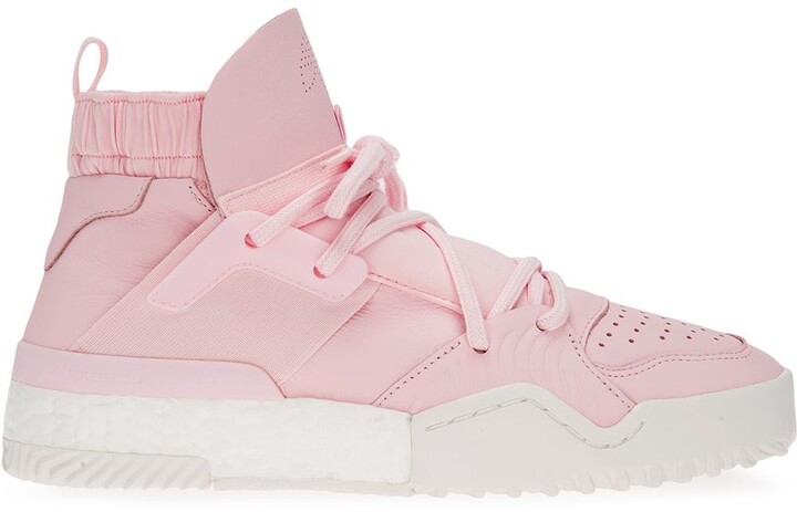 adidas pink leather shoes