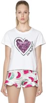 Thumbnail for your product : Love Moschino Watermelon Sequined Jersey T-Shirt