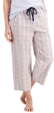 Charter Club Cotton Woven Cropped Pajama Pants, Created for Macy's