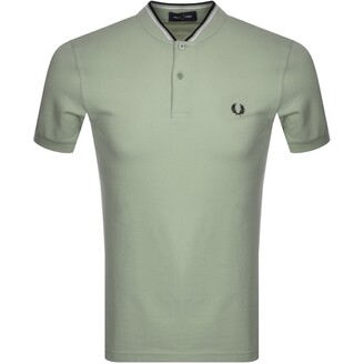 Fred Perry Bomber Collar Polo T Shirt Green