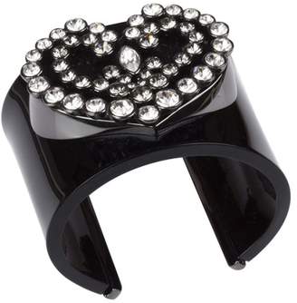 Givenchy Massive Heart Swarovski Crystal Runway Cuff Bracelet