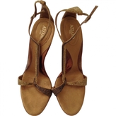Thumbnail for your product : Azzaro Metallic Leather Sandals