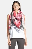 Thumbnail for your product : Lafayette 148 New York 'Florabella' Print Wool & Silk Scarf