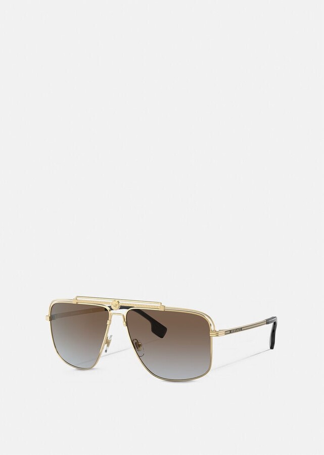 Versace V-Matrix Grey Sunglasses - ShopStyle