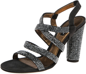 Grey Strappy Sandals | Shop the world's largest collection of fashion |  ShopStyle UK