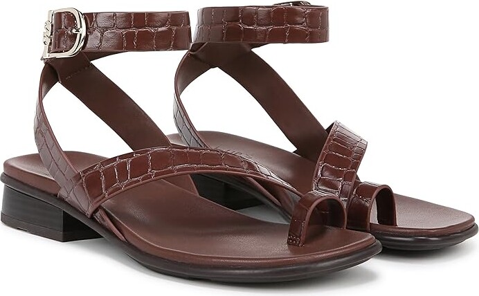 (取寄) ナチュラライザー レディース バーチ アンクル ストラップ Naturalizer women Naturalizer Birch Ankle Straps Cappuccino Croco Faux Leather Naturalizer Birch Ankle Straps Women's Sandals Cappuccino Croco