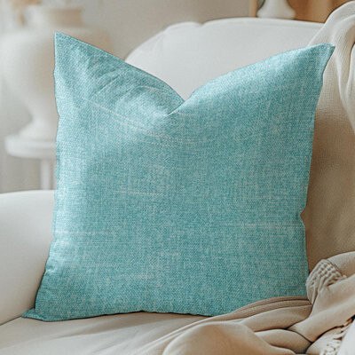 That Dutch Girl Turquoise Aqua Blue Outdoor Pillow Cover