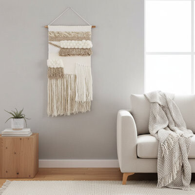 Trinx 24-Inch X 28-Inch Modern Bohemian Woven Tapestry, Hand-Woven