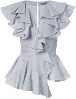 Alexander McQueen asymmetric ruffle blouse