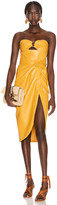 Thumbnail for your product : Jonathan Simkhai Vegan Leather Bustier Dress in Honey | FWRD