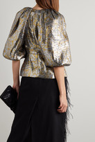 Thumbnail for your product : Dries Van Noten Silk-blend Lame Blouse - Silver