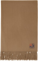 Thumbnail for your product : Loewe Tan Cashmere Anagram Scarf