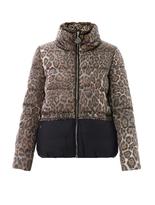 Thumbnail for your product : Moncler Argentee leopard and flannel jacket