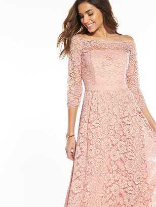 Very Bridesmaid Lace Maxi Dress - Blush Pink