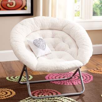 Pottery Barn Teen Sherpa Hang-A-Round Chair, Ivory