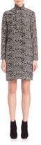 Thumbnail for your product : SET Long Sleeve Printed Silk Dress