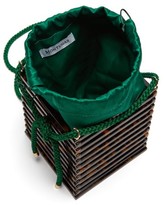 Thumbnail for your product : Montunas Vanda Tortoiseshell-acetate Box Bag - Green Multi
