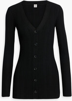 Thumbnail for your product : Totême Vezzani ribbed merino wool-blend cardigan