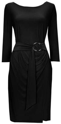 Wallis Black Ring Jersey Shift Dress