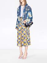 Thumbnail for your product : Gucci GG Wallpaper print silk skirt