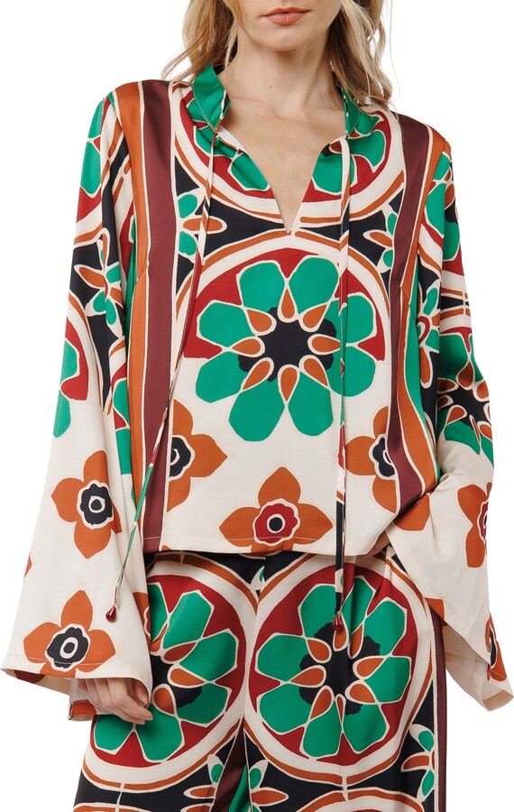 CIEBON Sassa Floral Long Sleeve Top